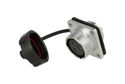 Gniazdo; WF20K3ZZ1; 3 tory; lutowany; 4,0mm2; na panel; 20mm; IP67; 25A; 500V; Weipu; RoHS