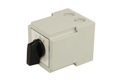 Przełącznik; krzywkowy; 4G10‑26‑PK; 3 pozycje; OFF-ON; 45°; monostabilny; 3 tory; śrubowe; 16A; 690V AC; czarny; IP55; Apator; RoHS