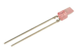 LED; L333; 3mm; red; Light: 10mcd; 70°; red; water clear; 2,2V; 15mA; triangle; flat; through hole; RoHS