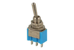 Switch; toggle; FL5-MTS102; 2*1; ON-ON; 1 way; 2 positions; bistable; panel mounting; solder; 3A; 250V AC; blue; FILN; RoHS