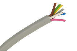 Wire; data transmission; TRONIC; LiYY (TRONIC); 7x0,75mm2; stranded; Cu; gray; PVC; round; 300V; 100m reel; Helukabel; RoHS