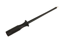 Test probe; MPS-1 973531100; black; 1mm; pluggable (2mm banana socket); 1A; 60V; 86mm; stainless steel; PE; Hirschmann; RoHS