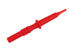 Test probe; 464-IEC-RT; red; 0,7mm; pluggable (4mm banana socket); 1A; 600V; 85mm; safe; Elektro-PJP; RoHS