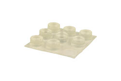 Rubber feet; fi12,7; rubber; natural; 6,3x12,7mm; self-adhesive; RoHS