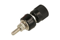 Gniazdo laboratoryjne; 4mm; 24.828.2; M4; czarny; 24A; 60V; 43,5mm; mosiądz niklowany; ABS; Amass; RoHS; 2.401