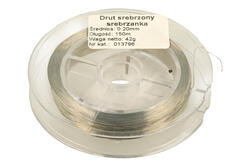 Silver plated wire; 013796; solid; Cu; silver plated; 0,2mm; 150m spool; RoHS