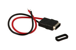 Socket; USB C; 013805; black; with 0.08m wire; horizontal