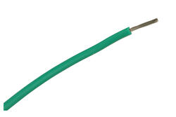Przewód; silikonowy; SIF; 1 żyła; linka; Cu; 0,75mm2; zielony; silikon; ciepłoodporny; bezhalogenowy; -60...+180°C; 300/500V; zwój 100m; Helukabel; RoHS; 2,4mm; 1x0,75mm2