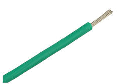 Przewód; silikonowy; SIF; 1 żyła; linka; Cu; 1,00mm2; zielony; silikon; ciepłoodporny; bezhalogenowy; -60...+180°C; 300/500V; zwój 100m; Helukabel; RoHS; 2,5mm; 1x1,00mm2