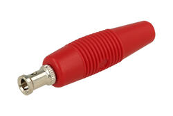 Banana plug; 4mm; VON30 930 047 101; red; 51mm; solder; 30A; 60V; nickel plated brass; PVC; Hirschmann; RoHS