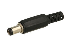 Plug; 2,1mm; DC power; 5,5mm; 9,5mm; WDC21-55K; straight; for cable; solder; plastic; RoHS