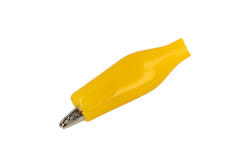 Crocodile clip; 27.710.3; yellow; 36,5mm; crimped; nickel plated steel; Amass; RoHS