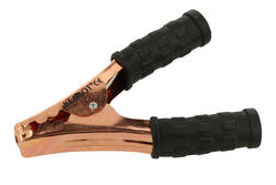 Crocodile clip; K400A; black; 165mm; crimped; 400A; zinc plated steel