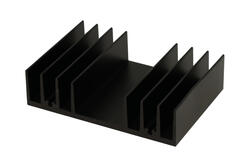 Heatsink; DY-J/6,6/A; blackened; 66mm; ribbed; 2,3K/W; 95mm; 24mm