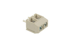 Terminal block; XY301V-2P-G; AK301; 2 ways; R=5,00mm; 10mm; 16A; 300V; through hole; straight; square hole; slot screw; screw; horizontal; 1,5mm2; grey; Xinya; RoHS
