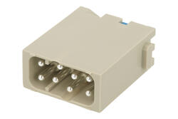 Plug; Han EE; 09140082633; 8 ways; polycarbonate; straight; crimped; 16A; 400V; grey; 0,5÷2,5mm2; Harting; RoHS