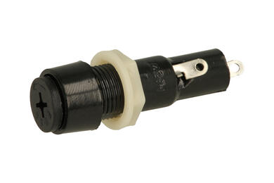 Fuse socket; 5260; diam.5x20mm; panel mounted; 10A; 250V AC; KLS; RoHS