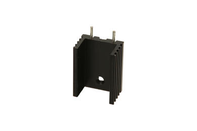 Radiator; DY-CI/2; z 2 pinami do druku; z otworem; czerniony; 20mm; U; 15mm; 10mm