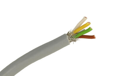 Wire; data transmission; LIYCY; 4x0,75mm2; stranded; Cu; gray; PVC; round; shielded; 300V; 200m reel; Helukabel; RoHS