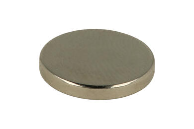Magnet; cylindrical; N38; 14mm; 2mm; nickel plated; Neodymium
