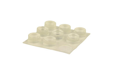 Rubber feet; fi12,7; rubber; natural; 6,3x12,7mm; self-adhesive; RoHS