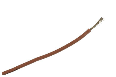 Wire; silicon; SIF; 1 core; stranded; Cu; 0,75mm2; brown; silicon; heat resistant; halogen-free; -60...+180°C; 300/500V; 100m reel; Helukabel; RoHS; 2,4mm; 1x0,75mm2
