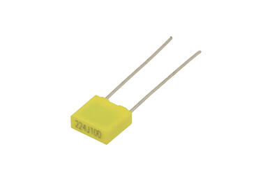 Kondensator; poliestrowy; MKT; 220nF; 100V; 10%; 5x7,2x10mm; 5mm; luzem; -40...+85°C; LDC; RoHS