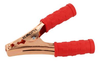 Crocodile clip; K400A; red; 165mm; crimped; 400A; zinc plated steel