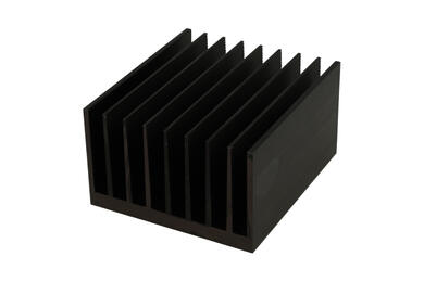 Heatsink; DY-DX 110; without holes; blackened; 110mm; ribbed; 0,91K/W; 99mm; 60mm