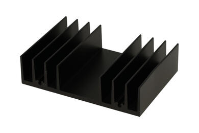 Heatsink; DY-J/6,6/A; blackened; 66mm; ribbed; 2,3K/W; 95mm; 24mm
