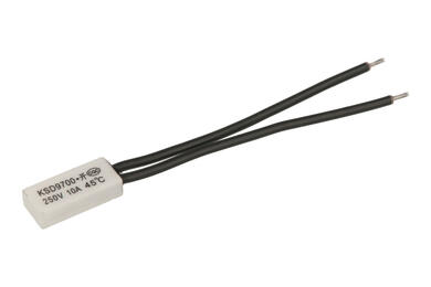 Thermostat; bimetallic; KSD9700; NO; 45°C; 10A; 250V AC; ceramic