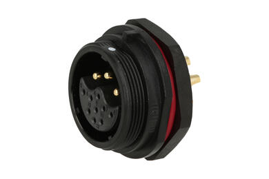 Gniazdo; SP2512/S12B-1N; 12 torów (4+8); proste; lutowany; 4,0mm2; 0,75mm2; SP25; na panel; czarny; IP68; 25A; Weipu; RoHS