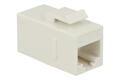 Adapter socket / socket; Keystone; 2134-2; RJ45 cat 6; for panel; latch; straight; white; RoHS