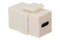 Adapter socket / socket; Keystone; 2965-2; USB C; for panel; latch; straight; white; RoHS