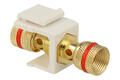 Adapter socket / socket; Keystone; 2959-2; banana socked 4m-red; for cable; latch; straight; white; RoHS