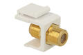 Adapter socket / socket; Keystone; 2902-2; F; for cable; latch; straight; white; RoHS