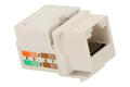 Socket; Keystone; 2054-2; RJ45 cat 6; for cable; latch; straight; white; RoHS