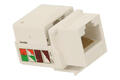 Socket; Keystone; 2053-2; RJ45 cat 5e; for cable; latch; straight; white; RoHS