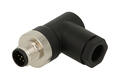 Plug; KLS15-M12A-TR108PG9; M12-8p; 8 ways; angled 90°; screw; 0,25mm2; 4-8mm; for cable; black; IP67; 2A; 30V; KLS; RoHS