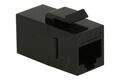 Adapter gniazdo / gniazdo; Keystone; 2134-1; RJ45 cat 6; na panel; zatrzaskowe; proste; czarny; RoHS