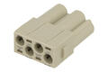 Plug; Han CC Protected; 09140043041; 4 ways; polycarbonate; straight; crimped; 40A; grey; silver plated; 1,5÷6mm2; Harting; RoHS