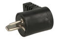 Plug; loudspeaker; A-WG-2P-2K; 2 ways; angled 45°; black; screw; RoHS Plug; loudspeaker; A-WG-2P-2K; 2 ways; angled 45°; black; screw; RoHS