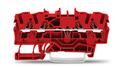 Złączka; na szynę DIN; 2002-1403; czerwony; wtykany; sprężynowy; Push-in CAGE CLAMP®; 0,25÷4mm2; 24A; 800V; 1 tor; 4; na szynę DIN TS35; Wago; RoHS