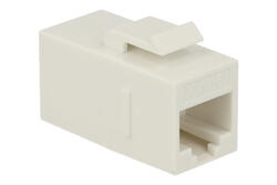 Adapter socket / socket; Keystone; 2134-2; RJ45 cat 6; for panel; latch; straight; white; RoHS