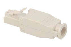 Wtyk; Keystone; 3886; RJ45 cat 6; nieekranowane; na przewód; zatrzaskowe; proste; biały; RoHS