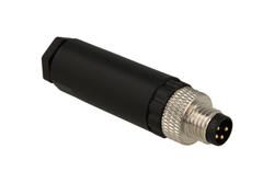 Wtyk; KLS15-M8A-P104; M8-4p; 4 tory; proste; śrubowy; 0,25mm2; na przewód; czarny; IP67; 4A; 60V; KLS; RoHS Wtyk; KLS15-M8A-P104; M8-4p; 4 tory; proste; śrubowy; 0,25mm2; na przewód; czarny; IP67; 4A; 60V; KLS; RoHS