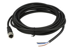 Socket with cable; KLS15-M12A-P18-04-PUR-L5.0M-B-U; M12-4p; 4 ways; straight; with 5m cable; 0,34mm2; 6mm; black; IP67; 4A; 250V; KLS; RoHS Socket with cable; KLS15-M12A-P18-04-PUR-L5.0M-B-U; M12-4p; 4 ways; straight; with 5m cable; 0,34mm2; 6mm; black; IP67; 4A; 250V; KLS; RoHS