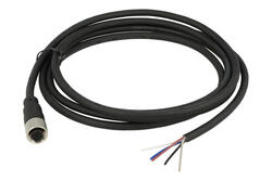 Socket with cable; KLS15-M12A-P18-05-PUR-L2.0M-B-U; M12-5p; 5 ways; straight; with 2m cable; 0,34mm2; 6mm; black; IP67; 4A; 250V; KLS; RoHS Socket with cable; KLS15-M12A-P18-05-PUR-L2.0M-B-U; M12-5p; 5 ways; straight; with 2m cable; 0,34mm2; 6mm; black; IP67; 4A; 250V; KLS; RoHS