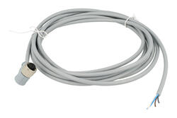 Socket with cable; 43-10189; M12-4p; 4 ways; angled 90°; with 3m cable; 0,34mm2; grey; IP67; 4A; 250V; Conec; RoHS