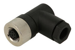 Socket; KLS15-M12 A-TR208-PG9; M12-8p; 8 ways; angled 90°; screw; 0,25mm2; for cable; black; IP67; 4A; 60V; KLS; RoHS Socket; KLS15-M12 A-TR208-PG9; M12-8p; 8 ways; angled 90°; screw; 0,25mm2; for cable; black; IP67; 4A; 60V; KLS; RoHS